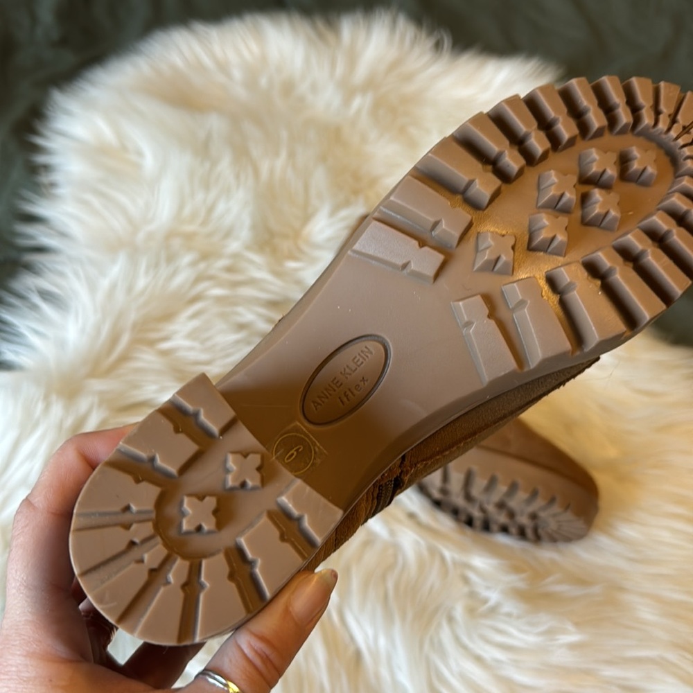 Brown Suede Lace-Up Ankle Boots - Picture 9 of 10